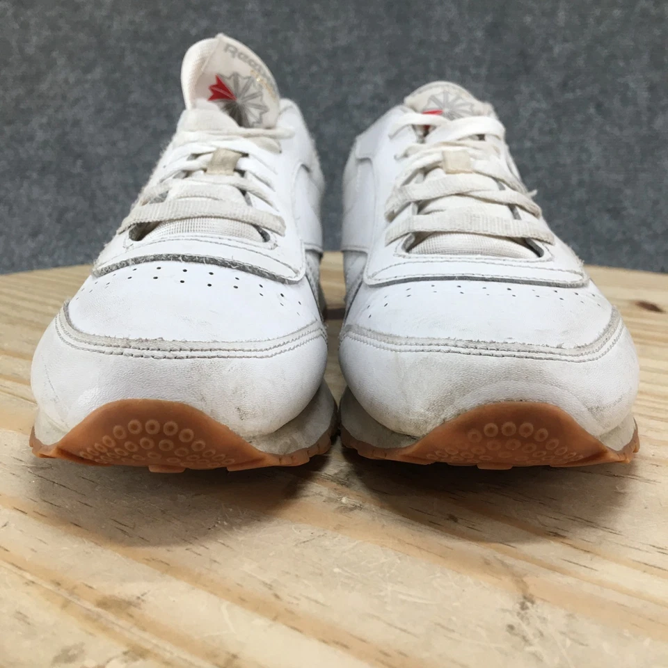 Reebok Shoes Youth 7 White Classic Casual Sneakers Leather Lace Up Low 100010472 - Image 4 of 4