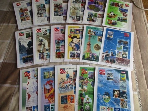 Japan Stamp First Day Cover 20th century design stamp series 17 Covers 1999～2000