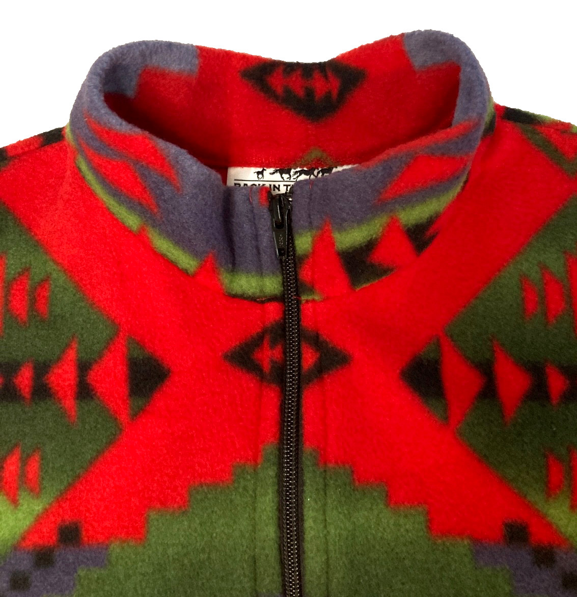 Back In The Saddle Womens S Fleece Vest Aztec Western Full Zip ~ Pockets! image 5