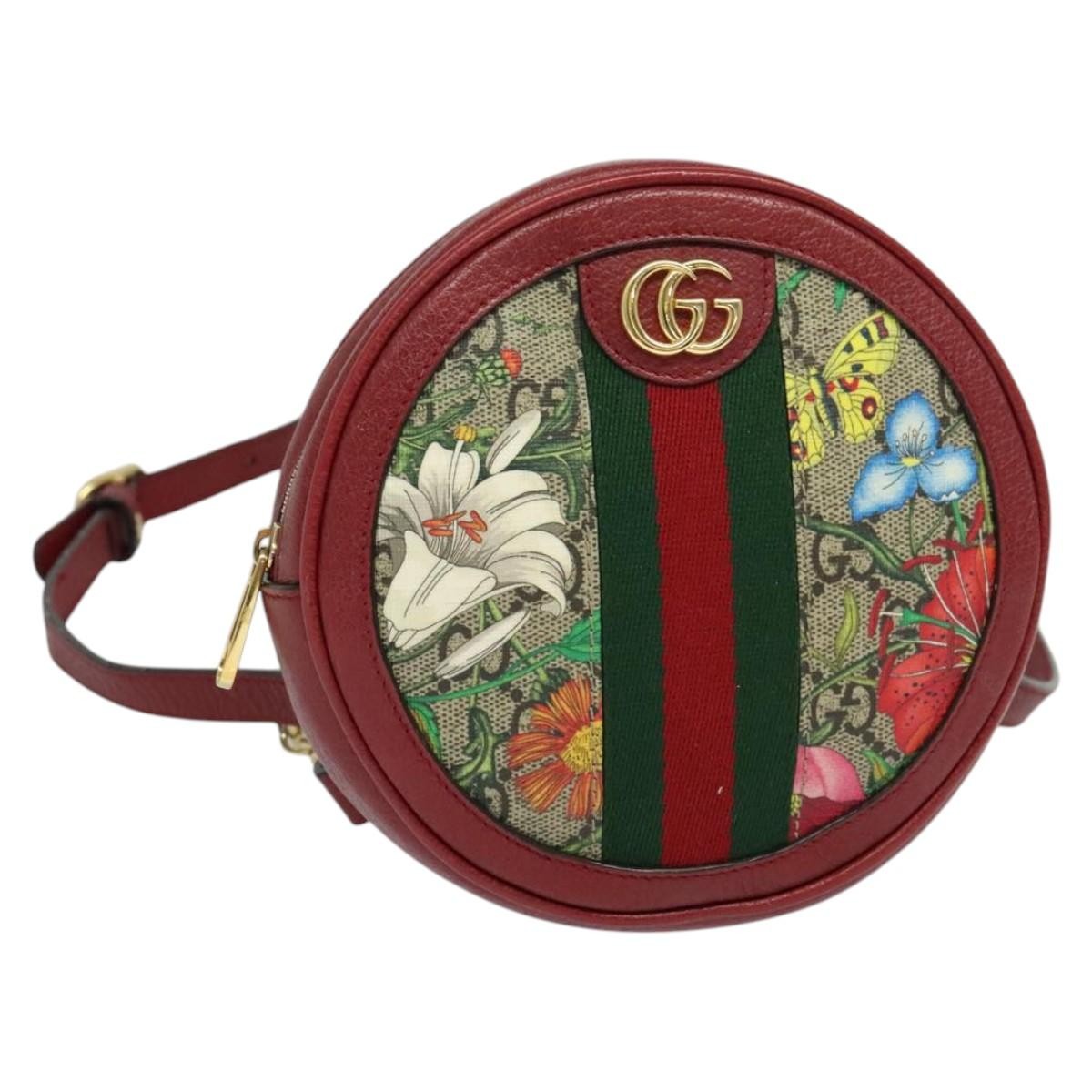 GUCCI GG Supreme Ophidia Web Sherry Line Backpack PVC Beige  display picture 1