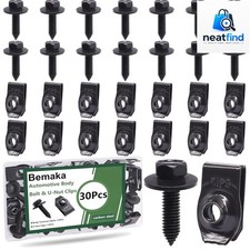 30Pcs Automotive Body Bolt  U-Nut Clips Kit, Multipurpose Fender Bolts Body ...