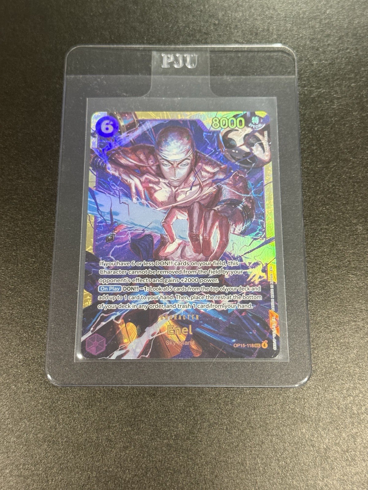 One Piece TCG OP15-118 Enel SEC Alt Art English Adventure On Kami’s Island