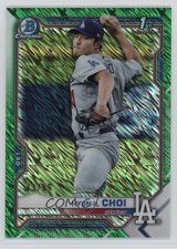 2021 Bowman Chrome Prospects Green Shimmer Refractor 73/99 Hyun-il Choi 0rd2