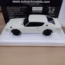AUTOart 1/18 Nissan Skyline 2000 GT-R KPGC110 White Diecast Model Age 13+