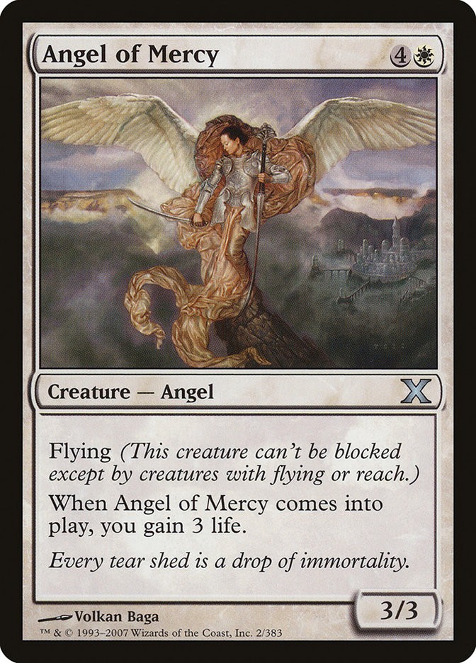 MTG Magic the Gathering Angel of Mercy (2/514) Tenth Edition LP