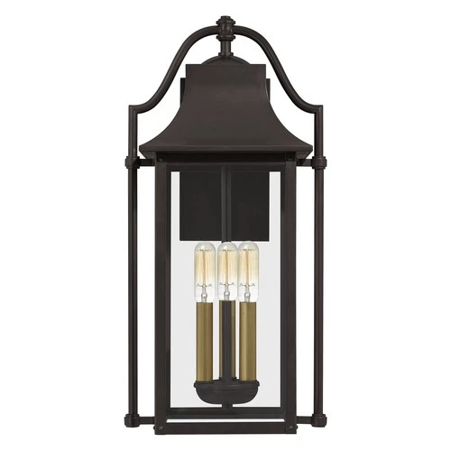 Manning 3-Light Outdoor Wall Mount in Western Bronze - Picture 4 of 7
