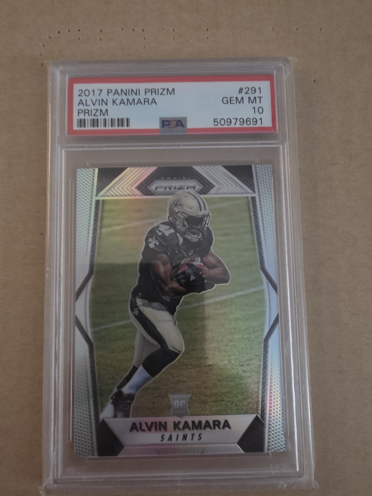 2017 Prizm Alvin Kamara Silver Rookie PSA 10