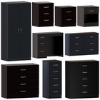 Black Chest of Drawers Modern Bedroom Furniture Bedside Table Wardrobe Desk