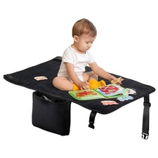 Toddler Airplane Bed with Cloth Book, Portable Airplane Seat Extender Travel Bed