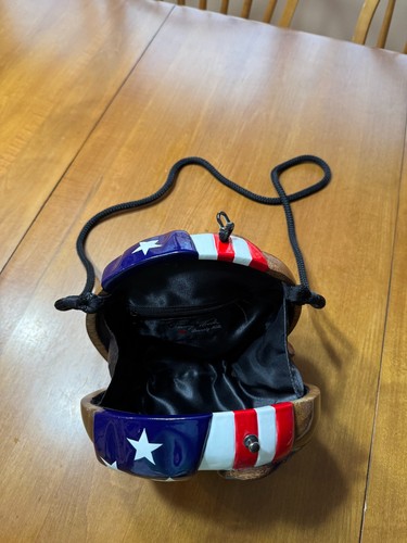 Timmy Woods PROUD AMERICAN ELEPHANT PATRIOTIC PURSE RED WHITE BLUE USA FLAG GOP - Picture 4 of 8