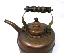 Simplex Patent Copper Whistling Tea Kettle 400709-402190 England Unrestored READ