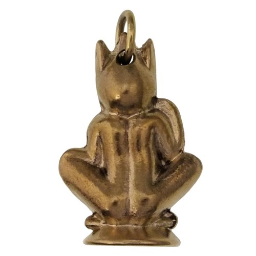 Vintage Lucky Pixie Charm Messing Cornish Pisky Piskie Pixy Anhänger Tamper Ref.198 - Bild 4 von 5