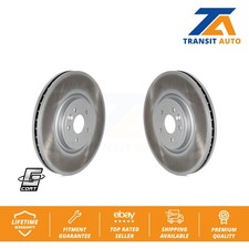 Front Coated Disc Brake Rotors Pair For Jaguar XE XF KG-101597