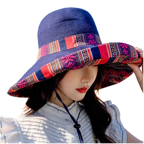 Women's Sun Hats Summer Beach UV Protection UPF Packable Wide Brim Chin Strap...