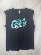 Bruce Springsteen Black Sleeveless The River Tour T-Shirt, Size Large NWOT 2016