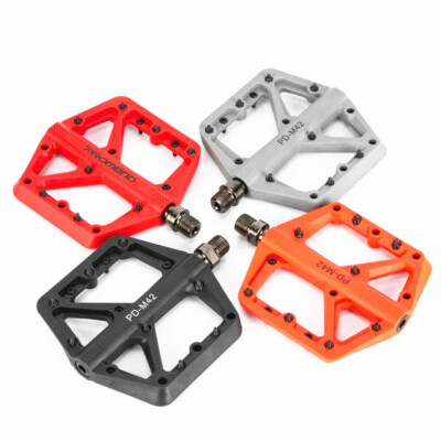 Promend Widen MTB Road Bike Pedals Nylon DU Bearing Flat Bicycle Pedals 9/16''