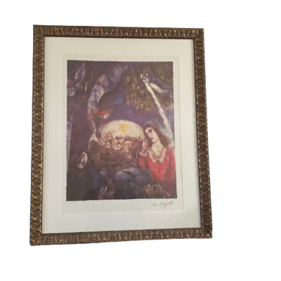 Marc Chagall Rare Lithograph Numbered Autor D'elle (Around Her) Custom Framed