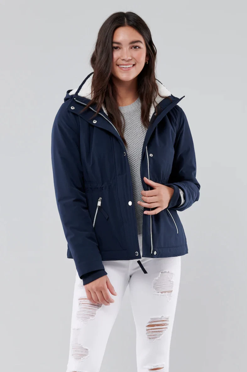 Veste doublée 2025 de sherpa hollister