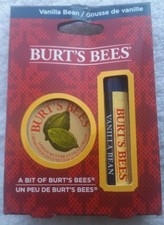 New Burt's Bees Vanilla Bean Lipbalm Lemon Butter Cuticle Cream