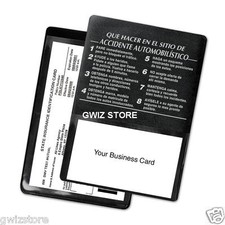 Spanish Auto Insurance Registration  ID Card Holder Buy 1 Get One Free