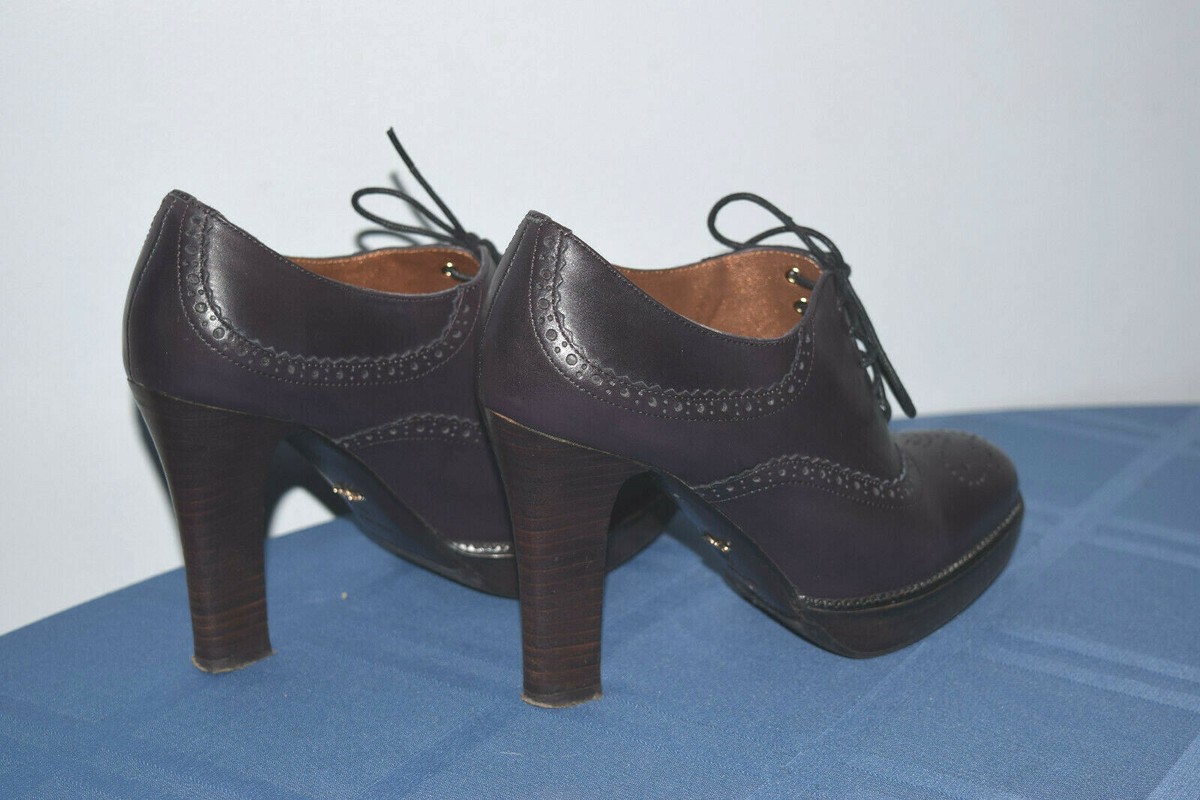 Alla Pugachova Ankle Boots Booties Lace Leather Heel Shoes EU 35