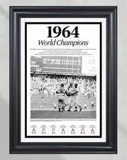 1964 Cardinals World Series Champs Framed Newspaper Print