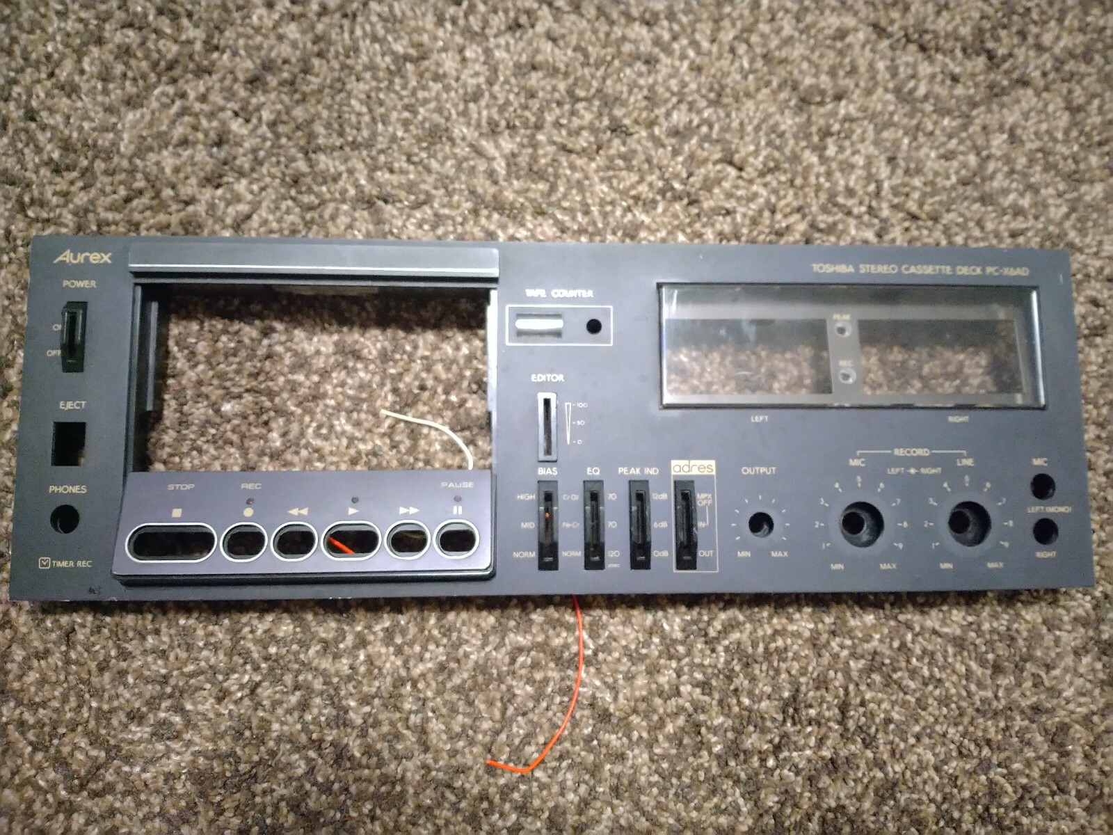 front panel Toshiba cassette deck pcx6ad eBay