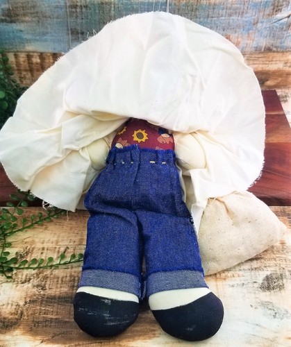 VTG Halloween Ghost Trick or Treater Child Handmade Hanging Folk Art Wall Decor - Picture 7 of 8