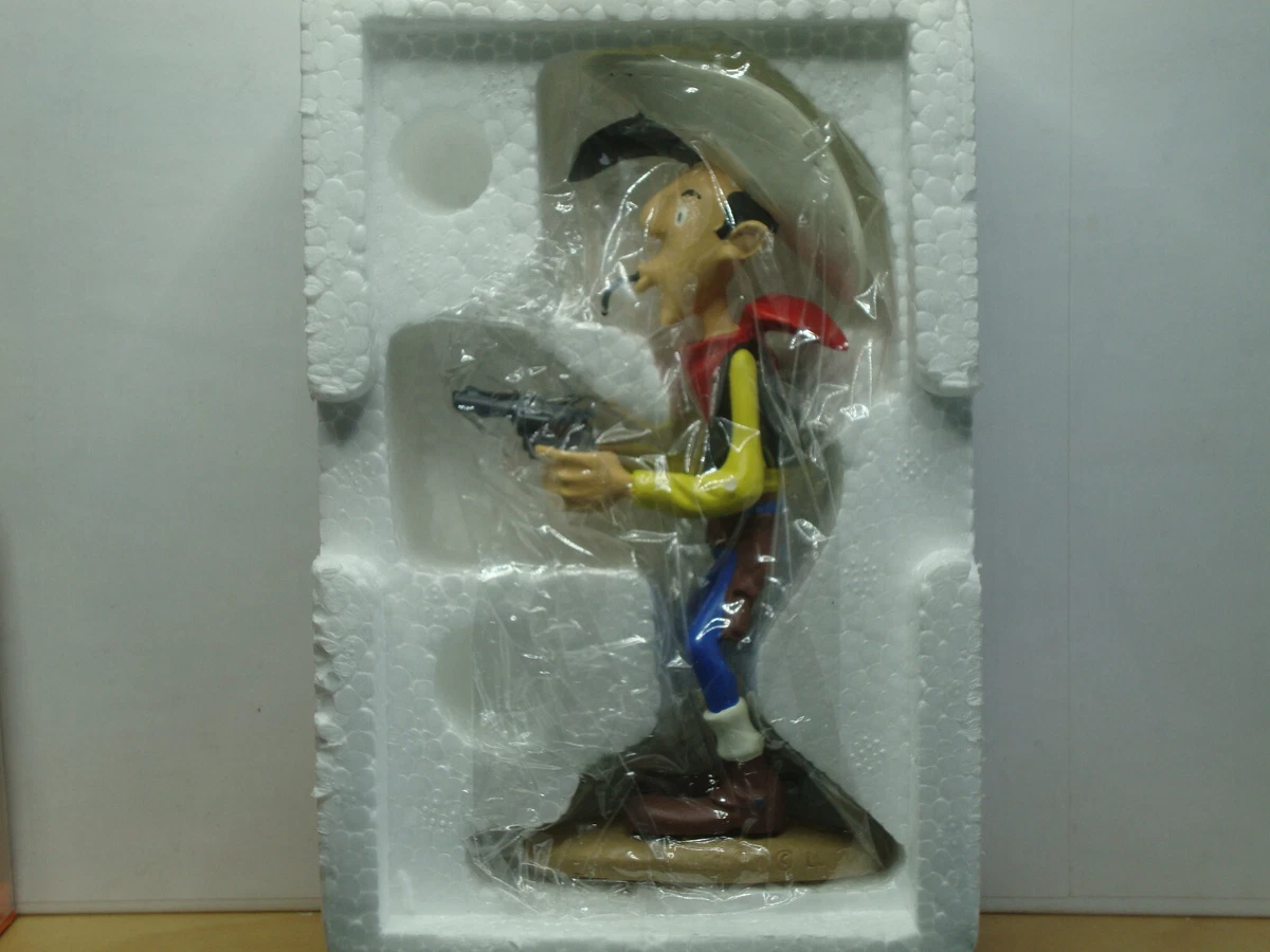 Lot 2 Figurines Leblon-Delienne – Lucky Luke Cavalier Blanc + Rantanplan, Résine, 2003