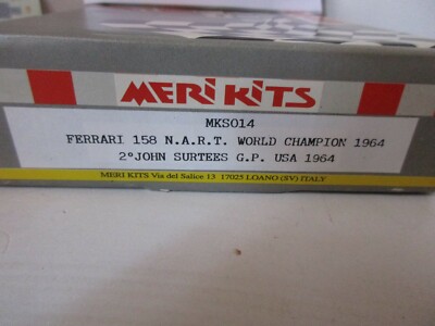 MERI KITS 1/43 FERRARI 158 NART WORLD CHAMP.1964 SURTEES GP USA SUPERKIT MKS014