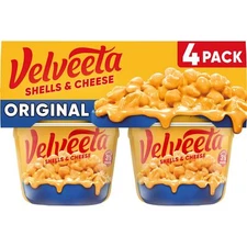 Shells & Cheese Original Microwaveable Shell Pasta & Cheese Sauce 4 ct Pack 2...