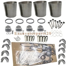Fit For Mitsubishi K4F Engine Excavator Tractor New Overhaul Rebuild Kit