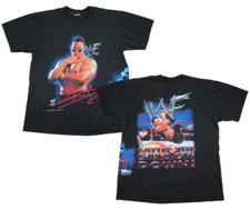 Vintage 1990's WWF The Rock Layin' The Smack Down T Shirt L/XL AOP Wrestling