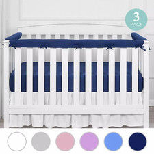 Baby Crib Rail Cover Protector Safe Teething Guard Wrap for Standard Crib 3 Pack