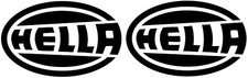 Pair Of Hella Lights Logo Die-cut Vinyl White Sticker Decal Foglights 5.5x4