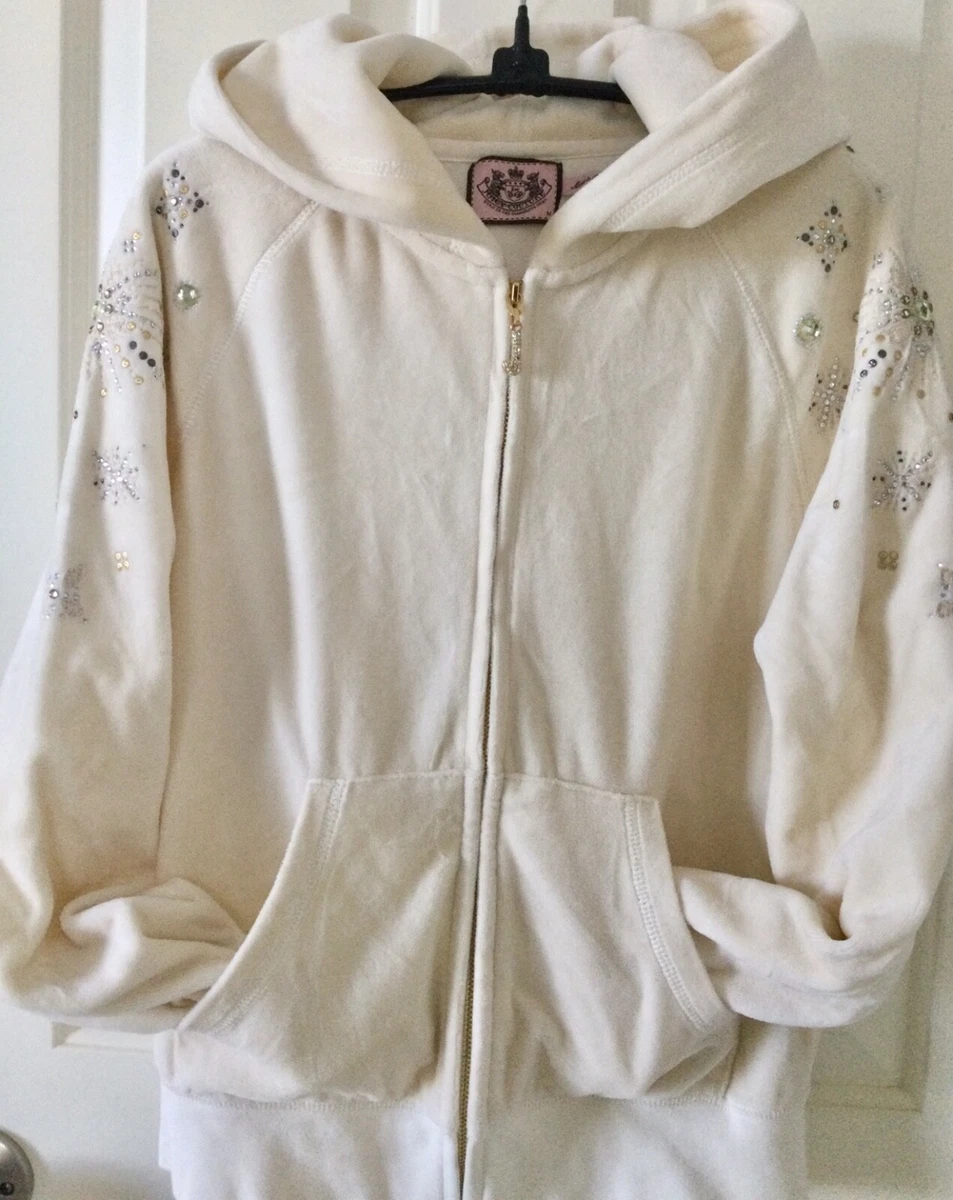 Juicy couture diamante velour full zip hoodie black new arrivals