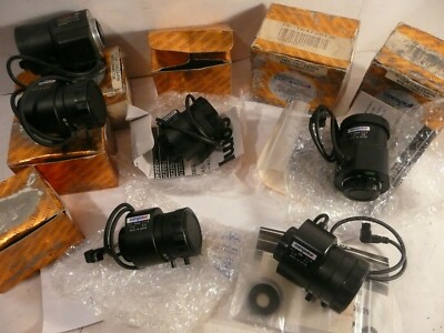 NEW LOT OF 6 GENUINE COMPUTAR VARI FOCAL TV LENSES, CCTV