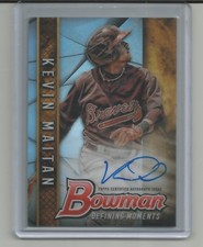 KEVIN MAITAN 2017 Bowman Chrome Autograph Defining Moments /99 Braves Angels