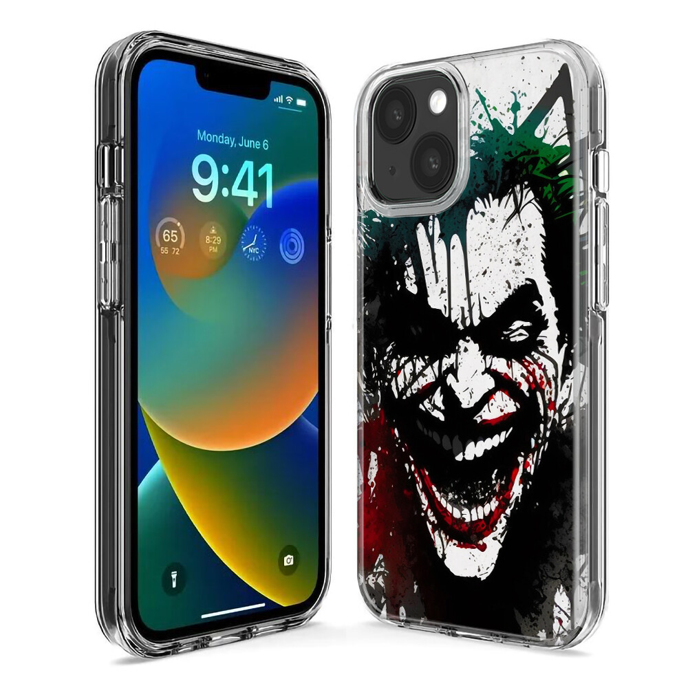 Coque IPhone 14 Plus ERT GROUP - Officielle DC Comics Joker 024 - TPU Souple - Impression Haute Définition