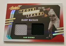 Manny Machado 2021 Panini Absolute ToTT Dual 2 Color Jersey GUJ Relic 34/99