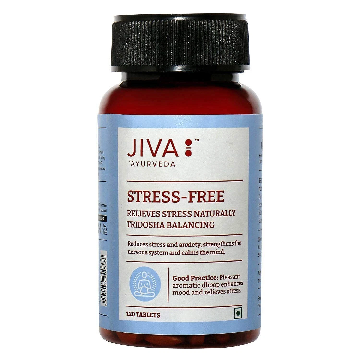 Jiva Ayurveda Stress Free Tablets (120tab) Herbal Ayurvedic Stress Wellness