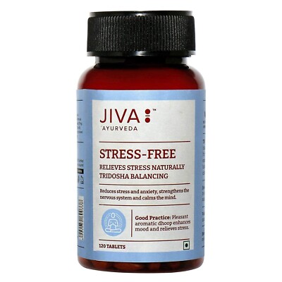 Jiva Ayurveda Stress Free Tablets (120tab) Herbal Ayurvedic Supplement
