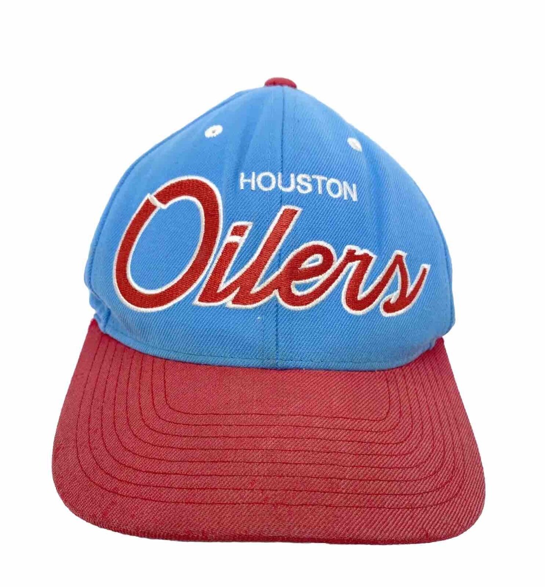 Houston Oilers Mitchell Ness Wool Hat Cap Blue Snap Back