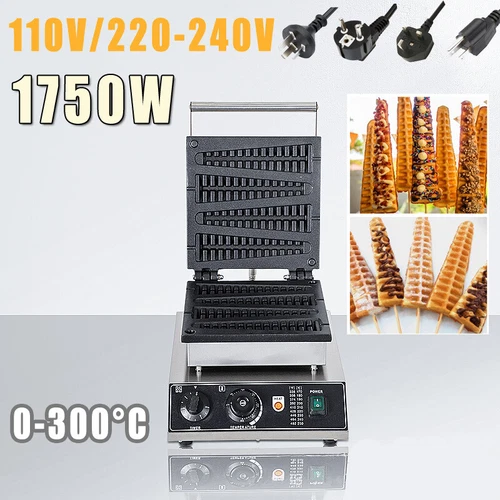 Elektrisches Waffel Pfannkuchen Maker Waffelstab Maschine Kiefer Form Eisen Gusseisen Pfanne - Bild 12 von 14