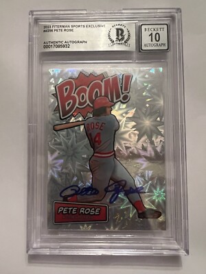 2023 FITERMAN SPORTS EXCLUSIVE PETE ROSE BOOM AUTOGRAPH #4256 REDS