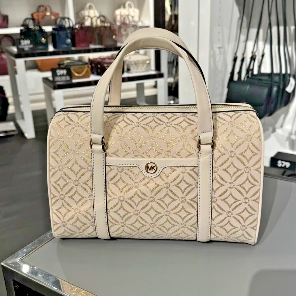 Michael Kors Travel Medium MK Logo Duffle Satchel Crossbody Michael Kors Travel Medium MK Logo Duffle Satchel Crossbody