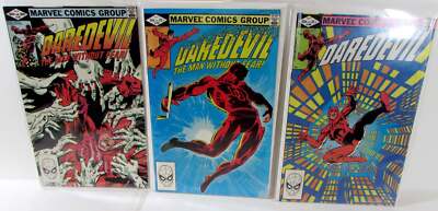 Daredevil: Man Without Fear Lot 3 #180, 185, 186 Marvel 1982 Comic Books