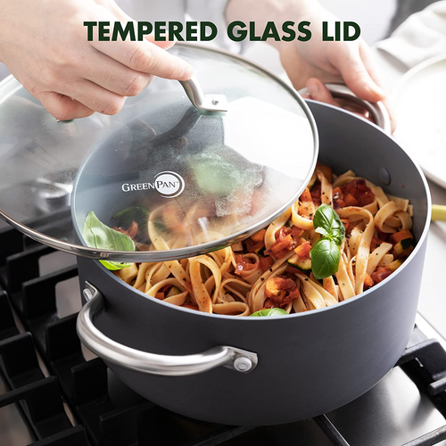 Greenpan Lima Hard Anodized 5QT Stock Pot with Lid, Healthy Ceramic Nonstick, PF - Picture 4 of 12