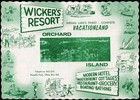 Vintage placemat WICKERS RESORT Indian Lake Orchard Island Russells Point Ohio — photo 1