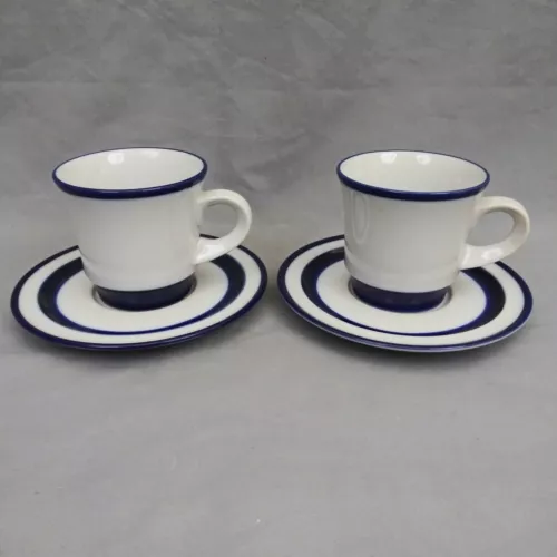 Vintage Noritake Stoneware Fjord Coffee Tea Cup and Saucer Set of 2 Japan 